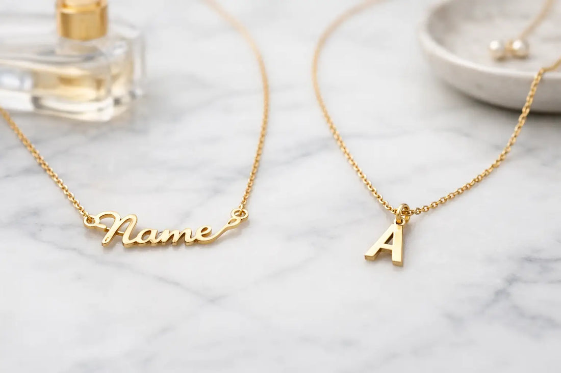 Name Necklace vs Initial Pendant