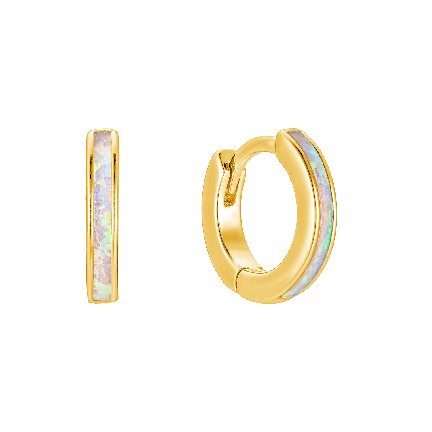 Rainbow Opal Huggies Set