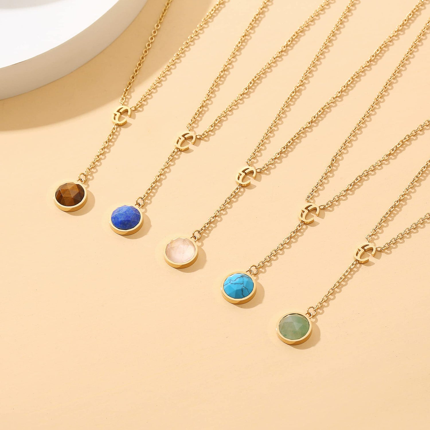 Elara  Birthstone Lariat Necklaces