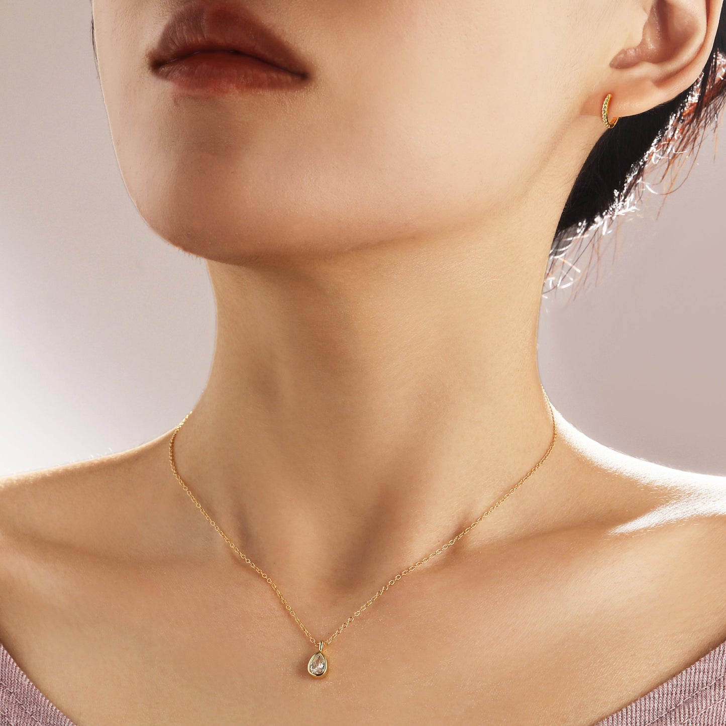 Teardrop Diamond Necklace