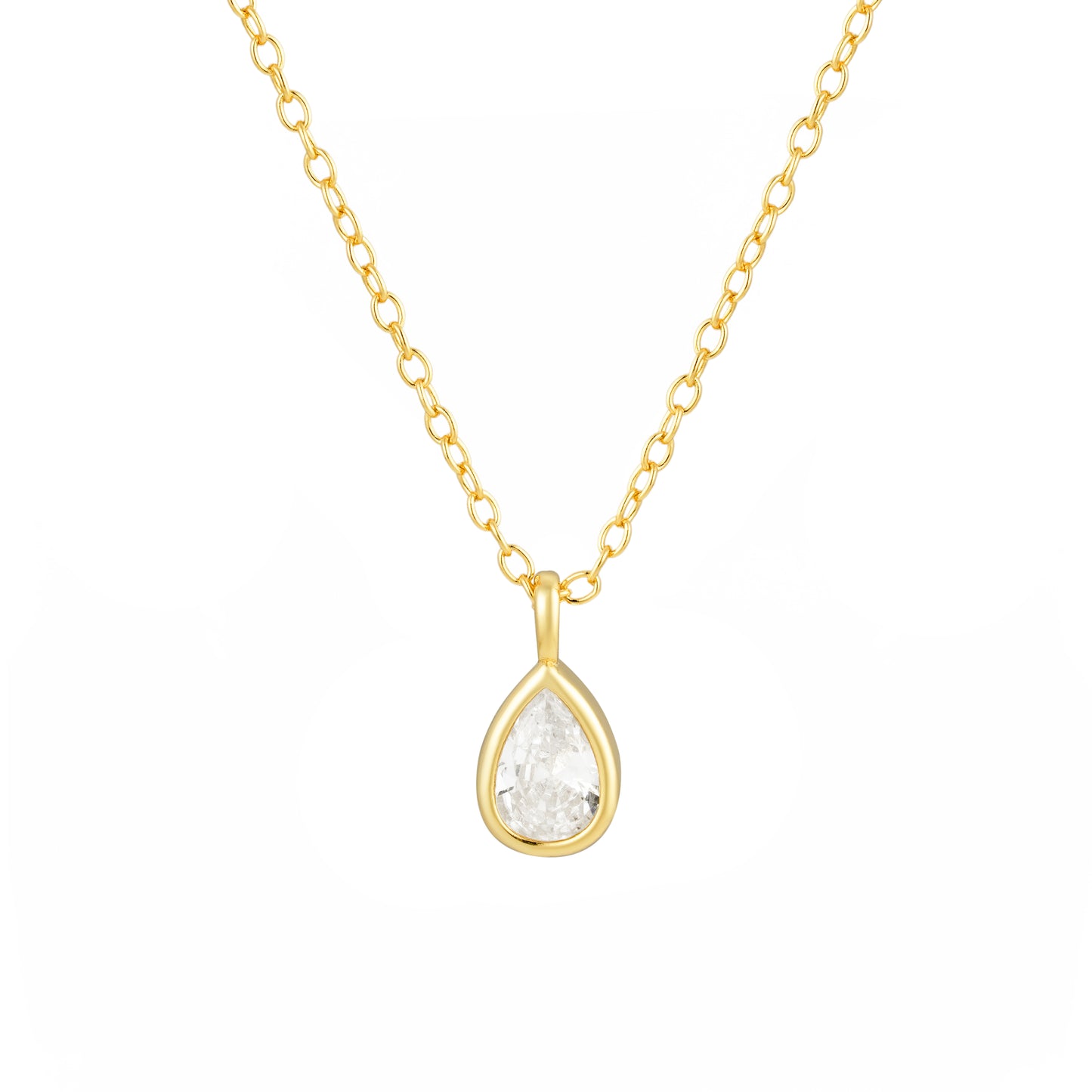 Teardrop Diamond Necklace