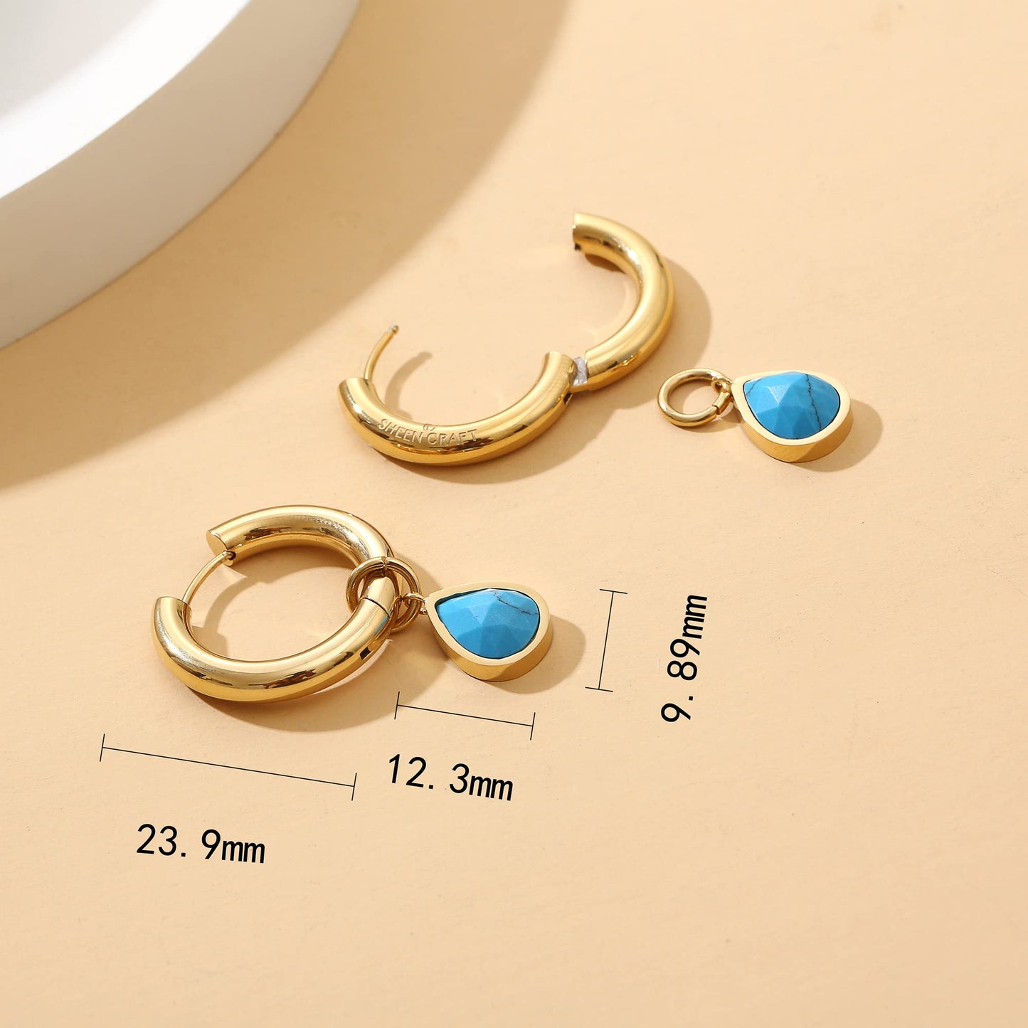 Drop Birthstone Hoop