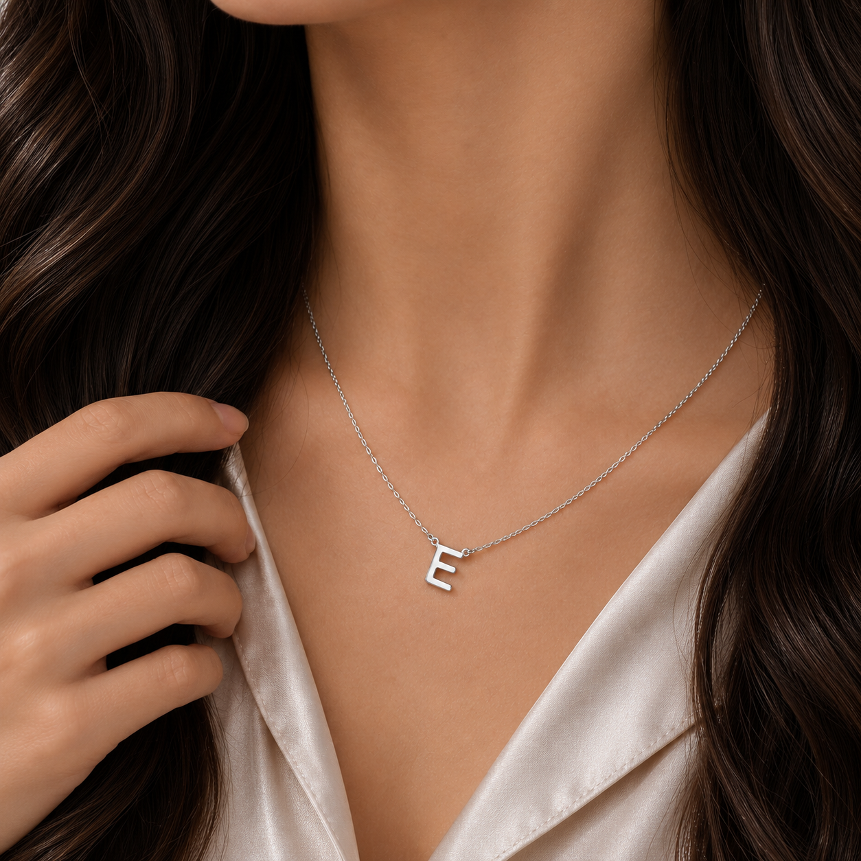 Personalized Initial Necklace in Gold or Silver