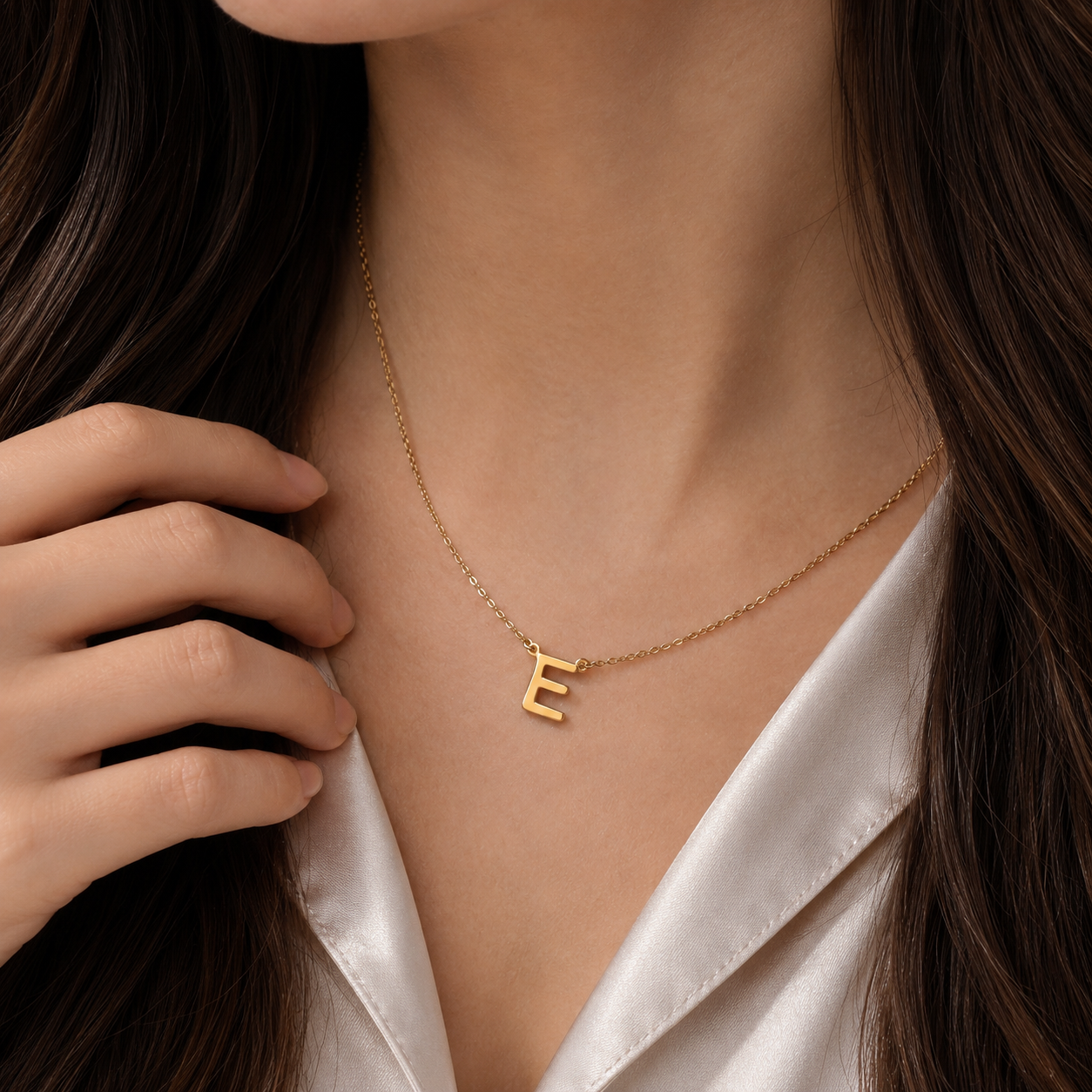 Personalized Initial Necklace in Gold or Silver