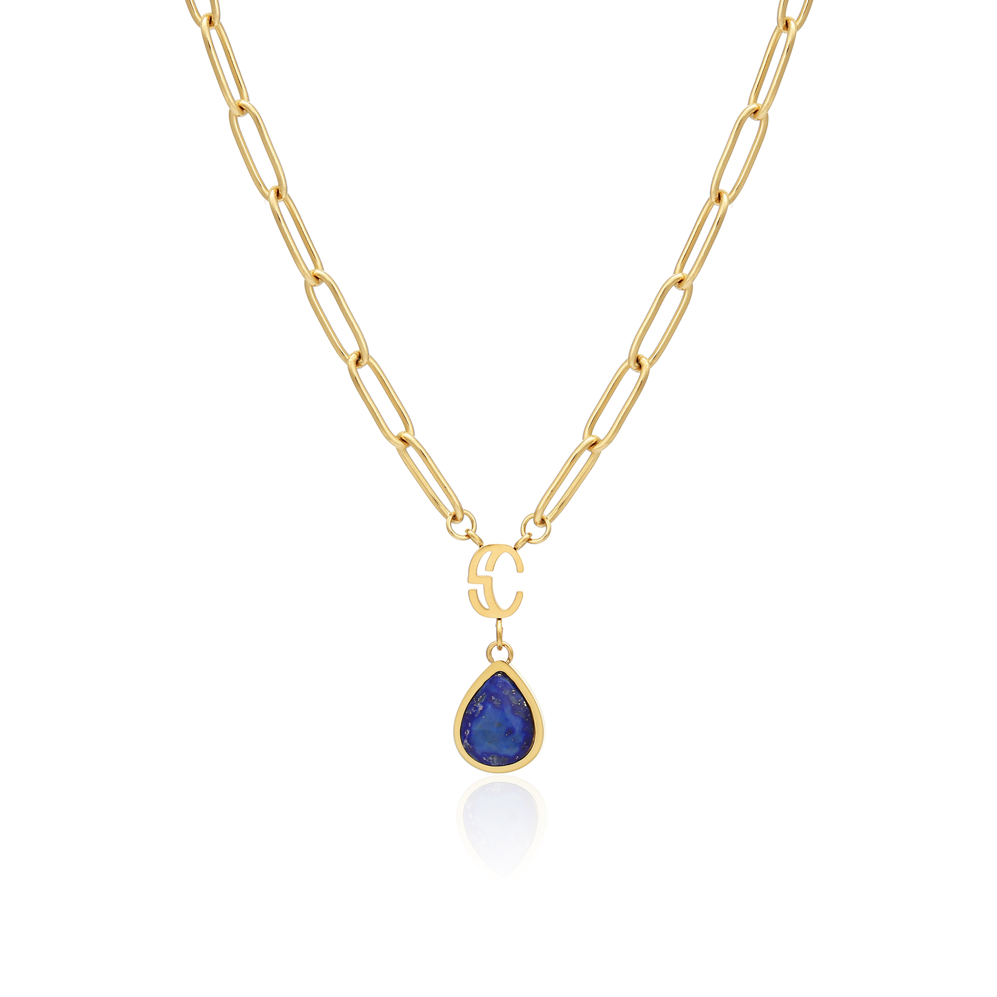 Lyra Birthstone Paperclip Necklace