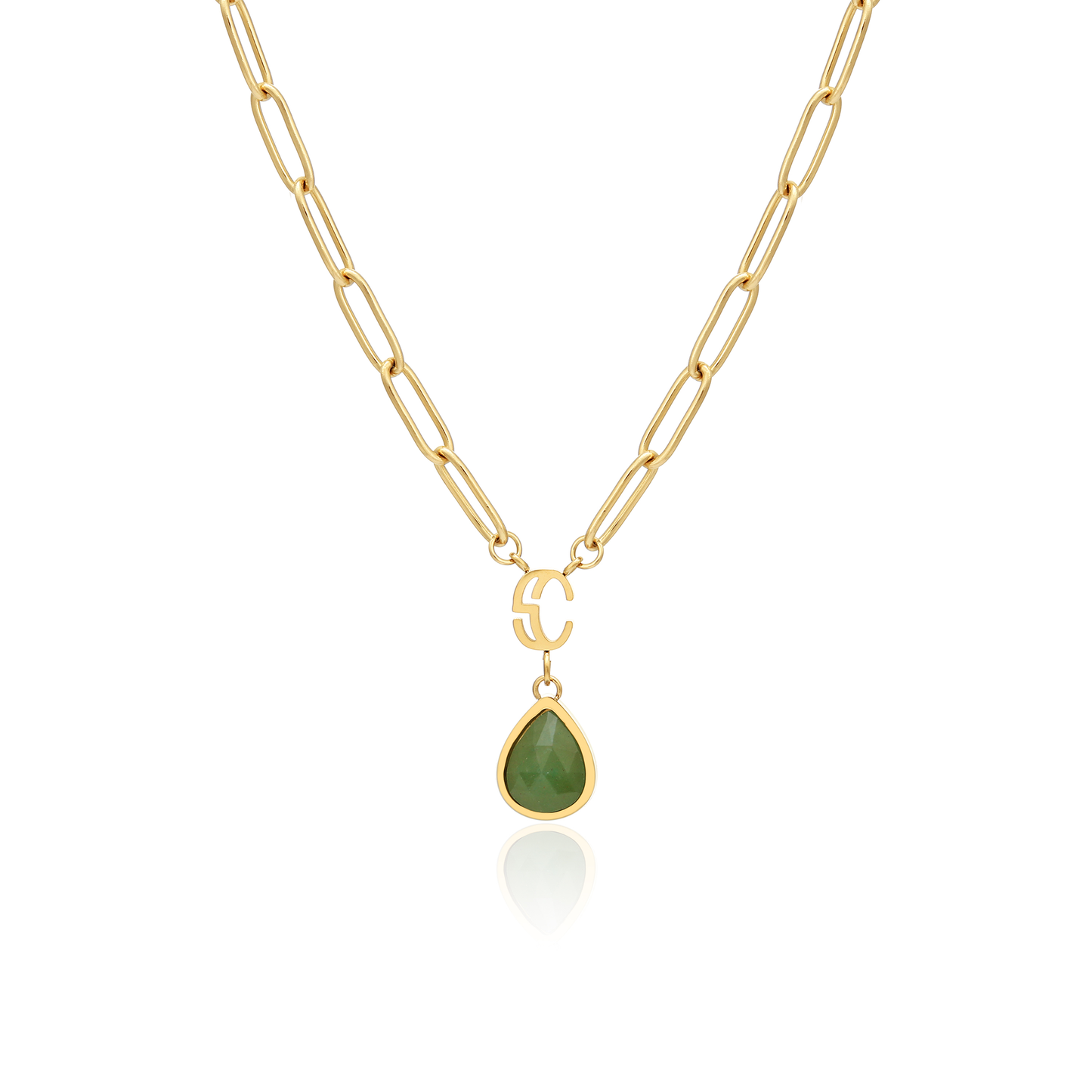 Lyra Birthstone Paperclip Necklace