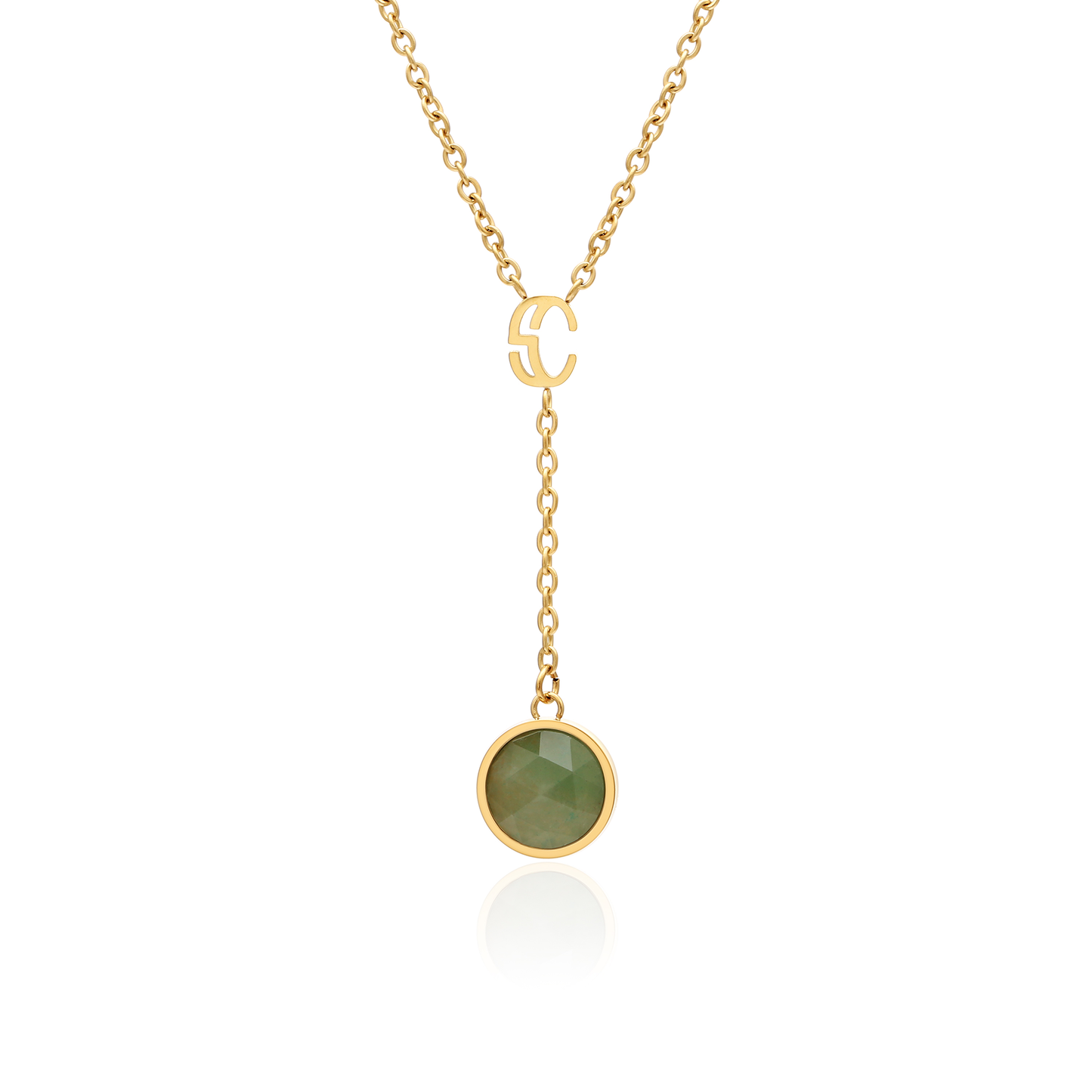 Elara  Birthstone Lariat Necklace