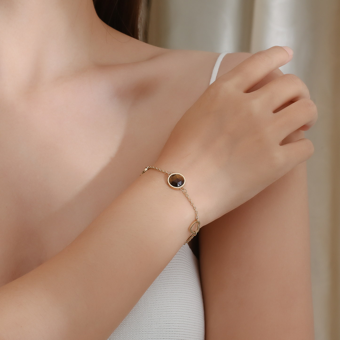 Selene Birthstone 14K Gold Bracelet