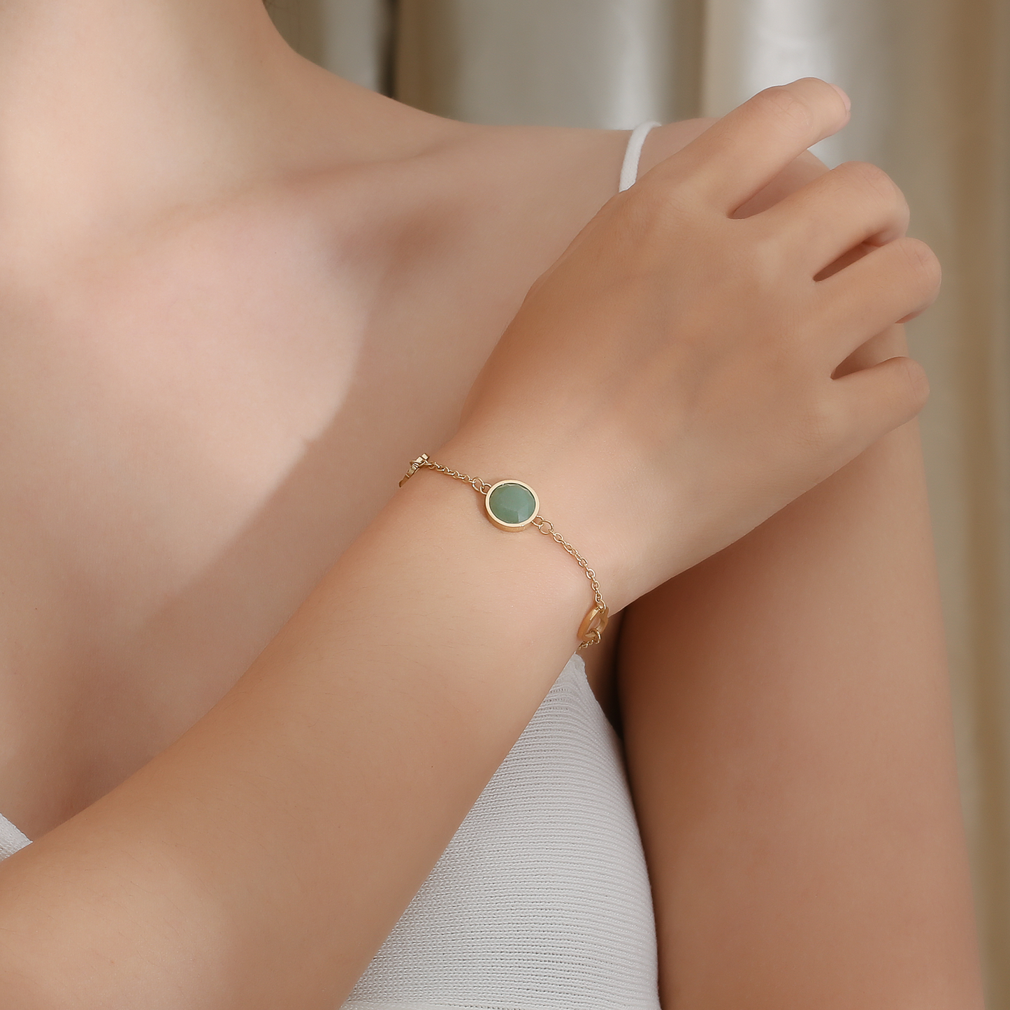 Selene Birthstone 14K Gold Bracelet