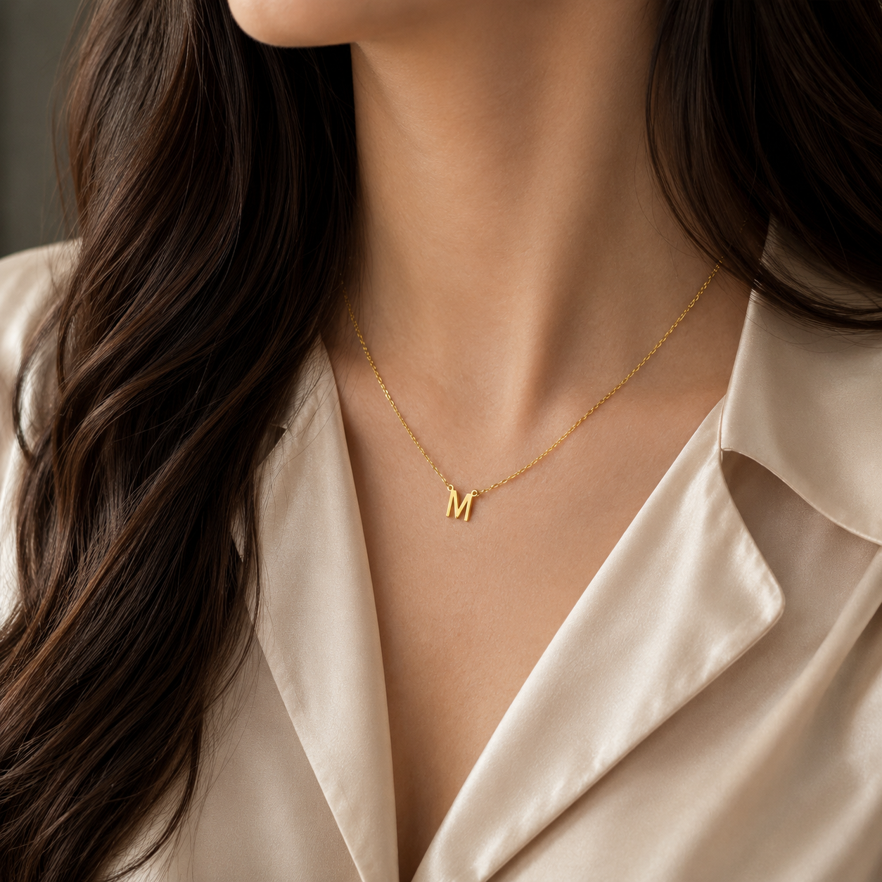 Personalized Initial Necklace in Gold or Silver