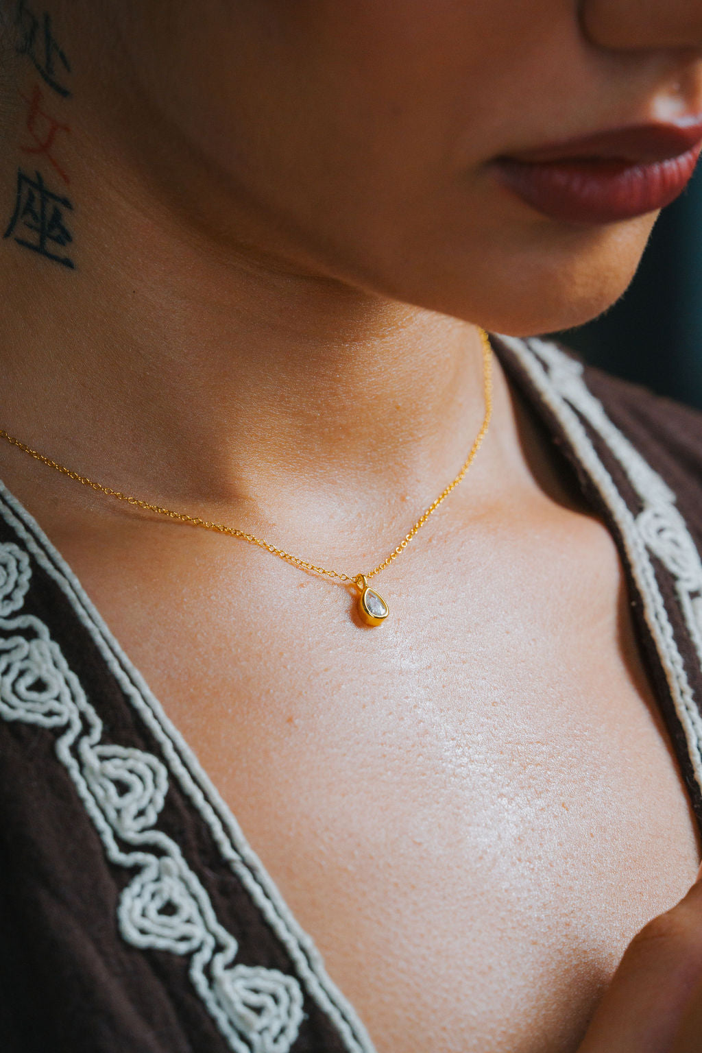 Teardrop Diamond Necklace