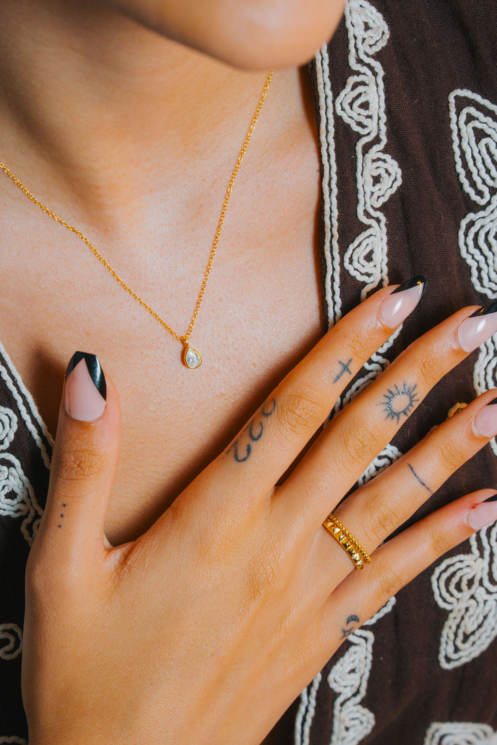 Teardrop Diamond Necklace