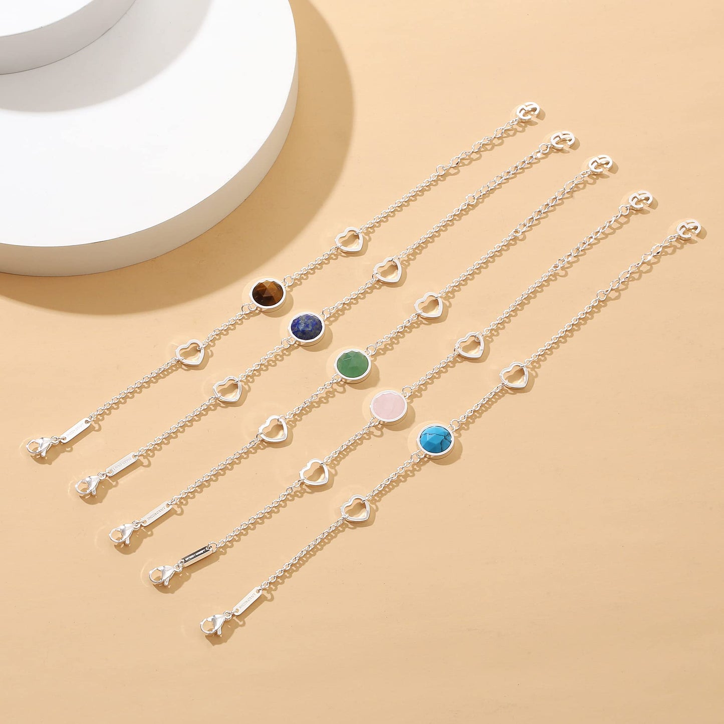 Selene Birthstone Silver Bracelet