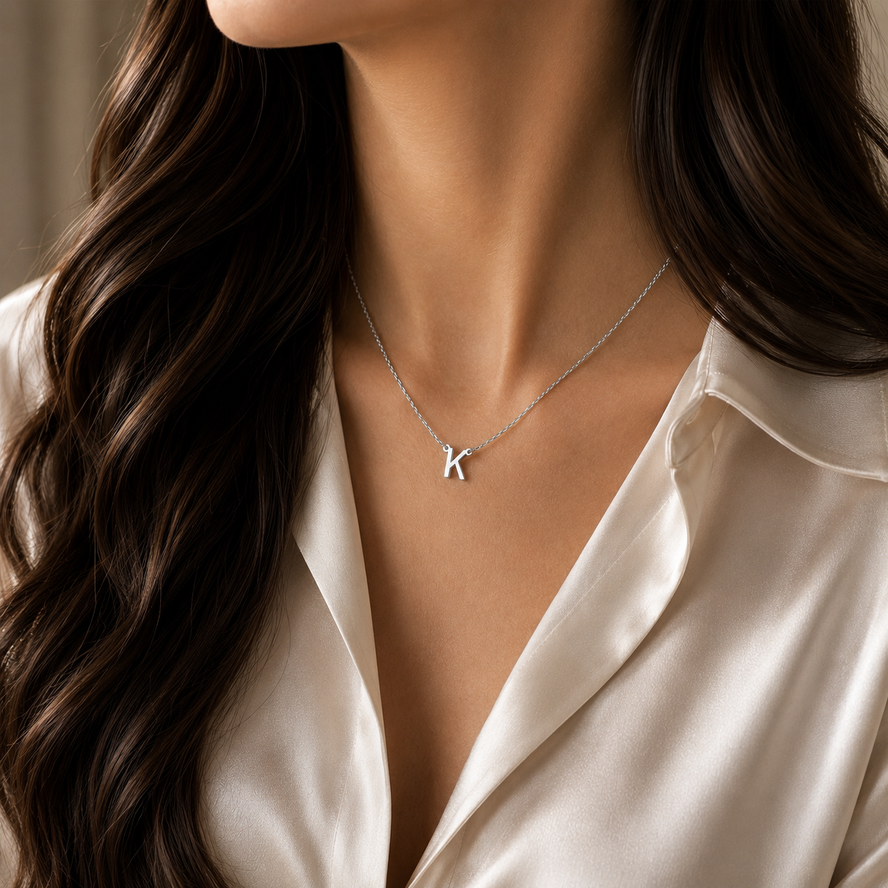 Personalized Initial Necklace in Gold or Silver