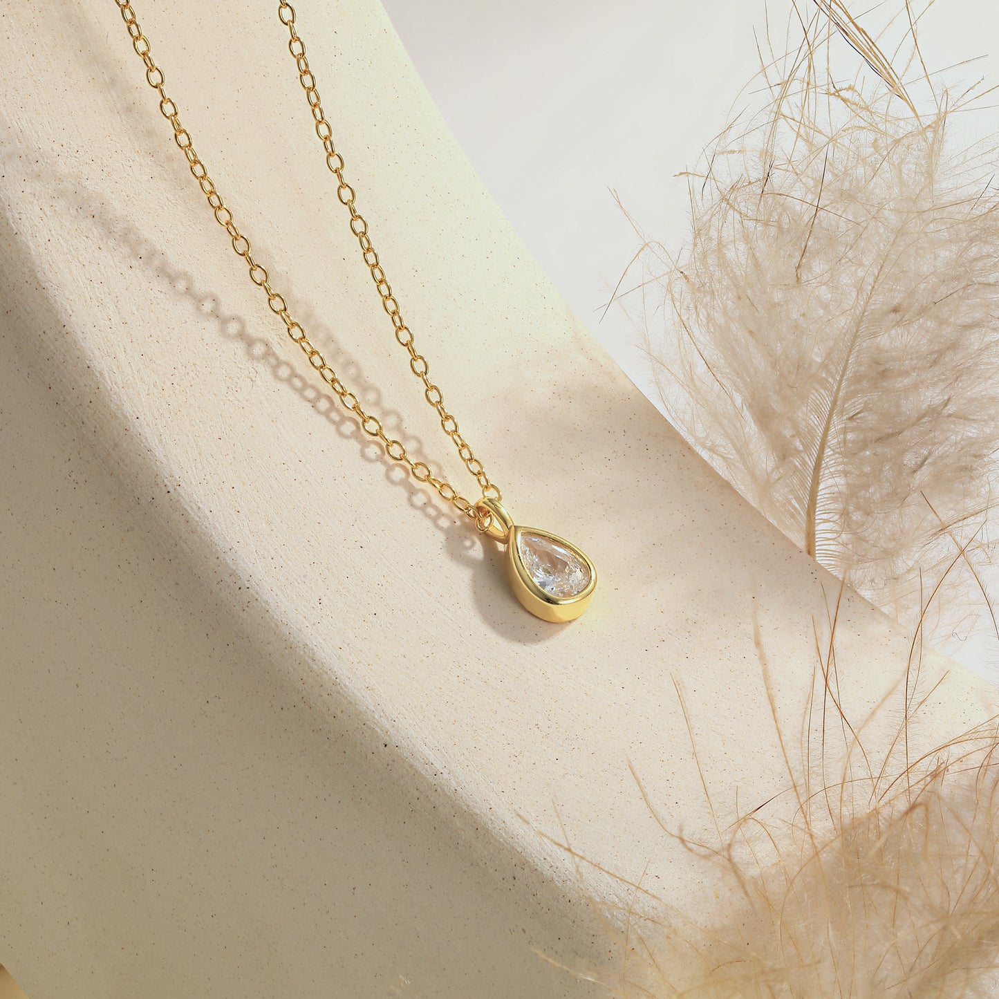 Teardrop Diamond Necklace